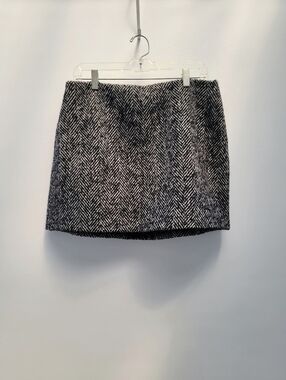 Abercrombie Fitch The Scarlett Mini Skort Size Large Black Wool Academia Preppy